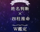 姓名判断×四柱推命であなたを徹底解剖します 【1500文字】で徹底鑑定。旧字体の画数と命式のW鑑定 イメージ1