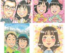 手描き似顔絵♡カラフルで可愛い似顔絵お描きします ウェルカムボードや記念日のプレゼントにいかがですか？♪ イメージ1