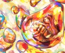個性的でキラキラしたイラストを制作します 独自の透明感、色彩感覚が強みです！ イメージ8