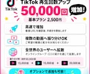 TikTok 再生回数5万回増やします 高速増加で減少無し！ゆっくり増加したい時はオプションで◎ イメージ2