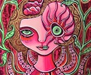 サイケデリックで不思議で癖になるイラストを描きます アクリル絵具で世界で一枚だけのオリジナル絵を制作します イメージ9