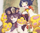 アニメ調イラストを作成致します じっくりお話しお伺いします！アイコン、イラストなんでもどうぞ イメージ1