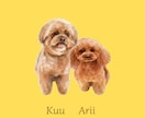 世界で一つのオリジナルキャンバスボード作成します 犬、猫を水彩画タッチでお作りします！ イメージ4