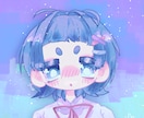ゆめかわ系のバストアップイラストを描きます かわいいポップなカラーイラストはいかがですか？ イメージ4