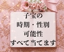 子宝の可能性、時期全て当てます 超プレミアム鑑定！不安が消え去る豪華内容 イメージ1