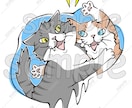 商用利用OK！猫の手書きイラスト販売しています SNS、パンフレットやチラシ、POP、名刺、印刷の素材に★A イメージ5