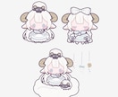 きせかえできるぬいイラスト描きます シールにしたりアクキーにしたり。 イメージ4