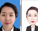 低価格で名刺・SNSに最適な似顔絵を作成します 名刺のワンポイントに！SNSのプロフィール画像！年賀状、に！ イメージ1