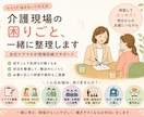 介護現場の困りごと、一緒に整理します ひとりで抱えず、一緒に整理しましょう イメージ1