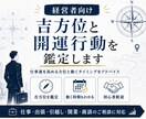経営者向けに吉方位と開運行動を鑑定します 仕事運を高める方位と動くタイミングを鑑定 イメージ1