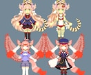 表情差分5種込ゲーム・配信用のドット絵制作ます TRPG自作ゲームアイコン配信スタンプに使える全身ドット絵 イメージ3