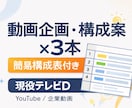 現役テレビDが動画企画・構成案を3本出します 【YouTube・企業・SNS動画の企画が思いつかない方へ】 イメージ1