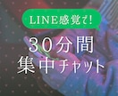 LINE感覚で30分集中チャット！即レス致します 30分間、集中してチャットのお供させていただきます！ イメージ1