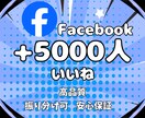 Facebookのいいね5000件増やします 保証付★リアルユーザーの反応で投稿の価値を確実に高めます！ イメージ1