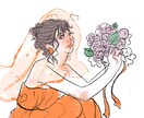 お写真をお洒落な似顔絵イラストにします 写真だと堅苦しい時、お洒落なイラストを如何ですか？ イメージ2