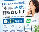LINE/エルメ構築「本当に必要？」判断致します 高額投資の前に。LINE構築で失敗しないための30分相談 イメージ1