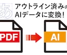 PDFデータをアウトライン済AIデータに変換します PDFをAIで開くとフォントが変わる…→アウトライン済AIに イメージ1