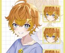 上半身一枚絵！描きます キラキラ！かわいい！かっこいいイラスト描きます！ イメージ3
