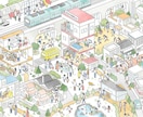 ポップであたたかいアイソメ・アクソメ図を制作します 商用OK！広告・Webに使える、わかりやすさ重視のイラスト イメージ1