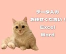 お忙しいあなたへ！代わりにデータ入力します 丁寧かつ迅速に仕上げることが得意です☆柔軟に対応します！ イメージ1