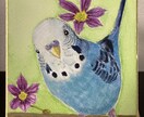 愛鳥さんを水彩絵の具で【ミニ色紙】に描きます 鳥さんの誕生日・記念日にちなんだお花を添えて水彩画を描きます イメージ9