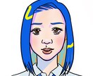正面似顔絵アイコンお絵描きします なる早でご対応！ちょいマンガっぽい似顔絵アイコン！ イメージ4