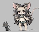 描き込まれた線画の可愛いイラスト制作します アナログ感のある線画でキュートやポップ、雰囲気のある絵も！ イメージ4