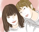 貴方の素敵な写真を元に、イラストを描きます 恋人や夫婦との記念写真SNSのアイコンやウェディングボード イメージ5