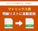 Excelマトリックス表を自動でリスト変換します 縦横の集計表を解決！分析しやすい「リスト形式」に即変換 イメージ1