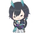デフォルメイラスト作成いたします 二次元オリジナルゲームのアバターを二頭身のキャラにいたします イメージ5