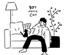 お洒落で韓国風な線画のイラストお描きします シンプルな線画で画面を一気にお洒落に演出いたします。 イメージ1