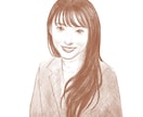 アイコン/名刺似顔絵　モノクロで柔らかく描きます 社員紹介での実績あり/＊実物より美しく仕げます＊ イメージ3