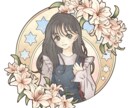 お花に囲まれたイラスト作成します 円形なのでTwitterやInstagram等におすすめ！ イメージ10