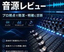 国際音楽賞受賞歴ありのプロが音源をレビューします プロ視点で“今直すべき点”を明確にお伝えします イメージ1
