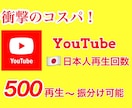 Youtube日本人再生回数500回～増加します 振り分け可能！真心をこめて増加のお手伝いさせていただきます。 イメージ1