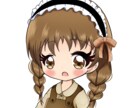 レトロ可愛い女の子のアイコン描きますます レトロでガーリーな雰囲気が好きな方にぴったりのアイコン イメージ1