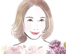 大人な•キレイめ似顔絵作成します お写真をもとにやわらかく上品な雰囲気の似顔絵をお描きします イメージ5