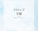 字幕・テロップ入れ代行承ります 相談に乗ります！面倒な作業お任せください！ イメージ1