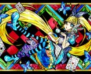 背景ありステンドグラス風イラストを描きます 貴方のイメージを幻想的なステンドグラス風に イメージ6