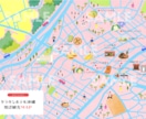かわいい手書きタッチの地図・MAPイラスト描きます 色鉛筆で描いたような地図です。建物以外もOK！ イメージ5
