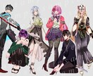 TRPG、配信用立ち絵作成します 男女、可愛い子からイケメンまで顔がいい子を作成します イメージ2