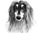 ペットの写真で水墨画を描きます 愛犬、愛猫の写真を水墨画で個性的なアート作品に仕上げます！ イメージ2