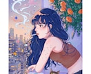 人物込の背景イラスト、1枚絵描きます 個性を出すあなただけの1枚！配信、書籍、グッズなどにも！ イメージ5