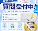 高校化学の『わからない』を『わかった！』に変えます 問題の解き方だけでなく、考え方まで丁寧に解説。 イメージ1
