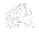 大好きな人との写真から線画イラスト作成します あたたかく柔らかなイラストで思い出の1枚をより大切なものへ イメージ4