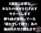 X運用に必要なあなたの強みを引き出すサポートします 勝ち組が実践してる『戦わずして勝つ』為の強みの大切さ教えます イメージ1