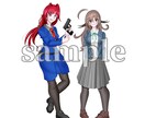 TRPGの立ち絵を2人描きます 鮮やかな色使いと立体感のあるタッチ イメージ3