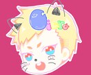 SNSや配信サービスで使えるアイコン描きます 可愛くポップなデフォルメイラスト イメージ2