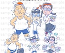 昭和フレーバーなマンガアニメ風のイラスト描きます 劇画風、少女漫画風、ギャク漫画風、懐かしアニメ風と盛り沢山！ イメージ7