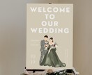 結婚式ウェルカムボード| 韓国風イラスト作成します ウェルカムボード・結婚式アイテム・記念日にも イメージ5